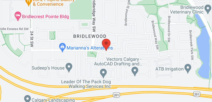 map of 236 Bridlewood Avenue SW
